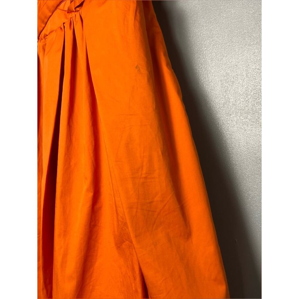 Self-Portrait NWT Burnt Orange Off The Shoulder Ruched Mini Dress Womens Size 4 - Picture 11 of 14
